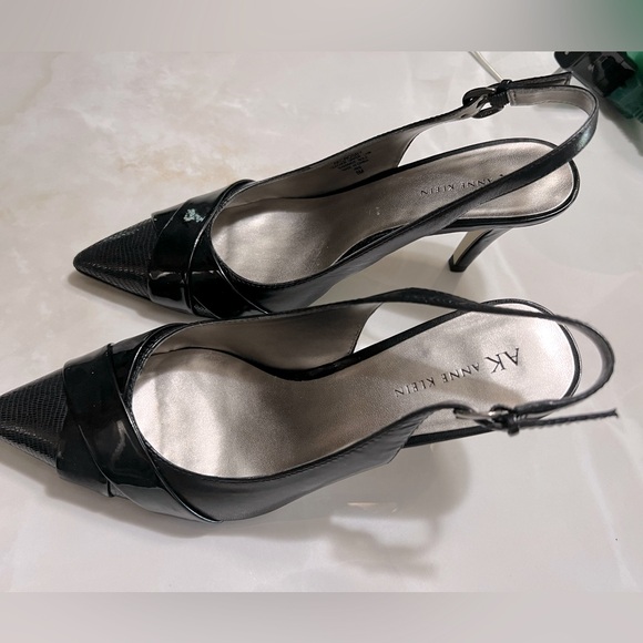 Anne Klein Shoes - Anne Klein Crosby Sling Back Leather Heels